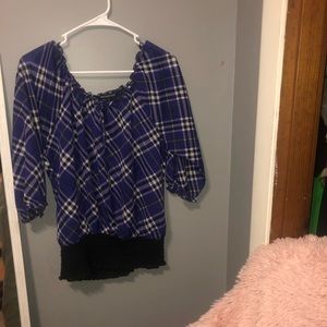 Plaid blouse